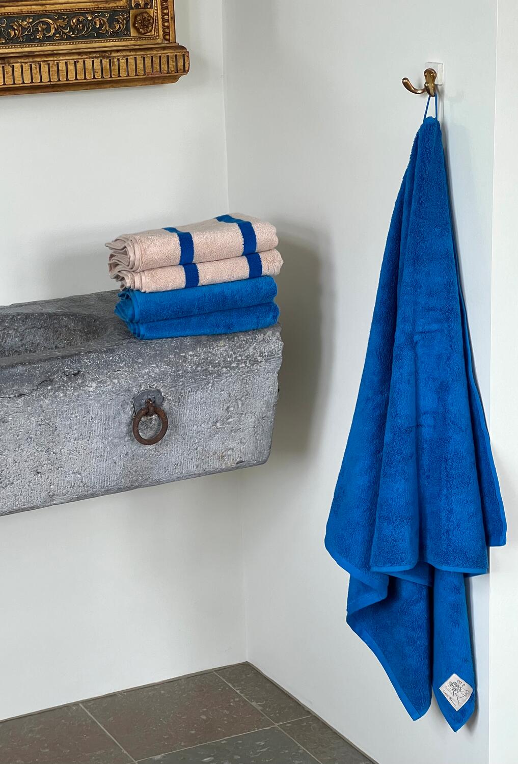 Solid håndklæde - Blå time